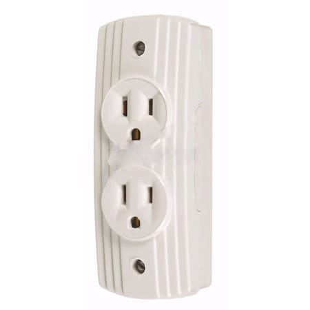 15 AMP Rectangle Beige Electrical Receptacle Plastic